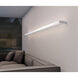 Thin-Line LED 96 inch Satin White Wall Bar Wall Light in 8ft., 3000K
